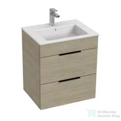   Jika CUBE 54x42,2 cm-es mosdó és 2 fiókos alsószekrény kombináció, kőris H4536121765141