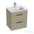 Jika CUBE 54x42,2 cm-es mosdó és 2 fiókos alsószekrény kombináció, kőris H4536121765141