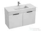 Jika CUBE 98x42,2 cm-es mosdó és 2 ajtós alsószekrény kombináció, matt/selyemfényű fehér H4536511763001