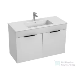   Jika CUBE 98x42,2 cm-es mosdó és 2 ajtós alsószekrény kombináció, matt/selyemfényű fehér H4536511763001