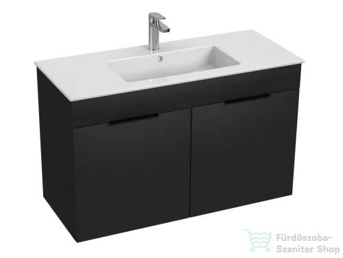 Jika CUBE 98x42,2 cm-es mosdó és 2 ajtós alsószekrény kombináció, matt antracit H4536511763521
