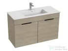 Jika CUBE 98x42,2 cm-es mosdó és 2 ajtós alsószekrény kombináció, kőris H4536511765141