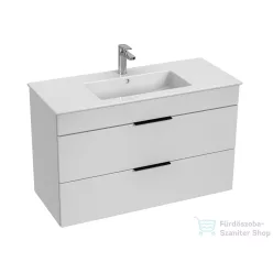   Jika CUBE 98x42,2 cm-es mosdó és 2 fiókos alsószekrény kombináció, matt/selyemfényű fehér H4536521763001