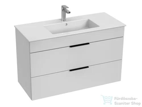 Jika CUBE 98x42,2 cm-es mosdó és 2 fiókos alsószekrény kombináció, matt/selyemfényű fehér H4536521763001