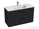 Jika CUBE 98x42,2 cm-es mosdó és 2 fiókos alsószekrény kombináció, matt antracit H4536521763521