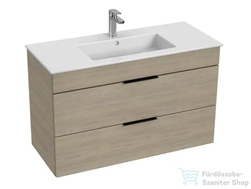 Jika CUBE 98x42,2 cm-es mosdó és 2 fiókos alsószekrény kombináció, kőris H4536521765141