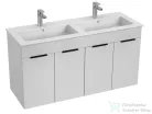 Jika Cube 120 cm-es dupla mosdó és 4 ajtós alsószekrény kombináció,fehér H4536611763001