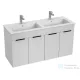 Jika Cube 120 cm-es dupla mosdó és 4 ajtós alsószekrény kombináció,fehér H4536611763001