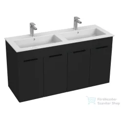   Jika Cube 120 cm-es dupla mosdó és 4 ajtós alsószekrény kombináció,antracit H4536611763521