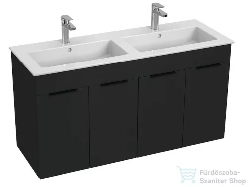 Jika Cube 120 cm-es dupla mosdó és 4 ajtós alsószekrény kombináció,antracit H4536611763521