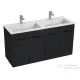 Jika Cube 120 cm-es dupla mosdó és 4 ajtós alsószekrény kombináció,antracit H4536611763521