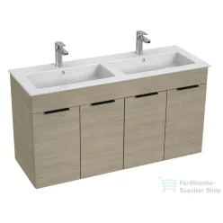   Jika Cube 120 cm-es dupla mosdó és 4 ajtós alsószekrény kombináció,kőris H4536611765141