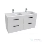 Jika Cube 120 cm-es dupla mosdó és 4 fiókos alsószekrény kombináció,fehér H4536621763001