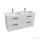 Jika Cube 120 cm-es dupla mosdó és 4 fiókos alsószekrény kombináció,fehér H4536621763001