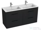 Jika Cube 120 cm-es dupla mosdó és 4 fiókos alsószekrény kombináció,antracit H4536621763521