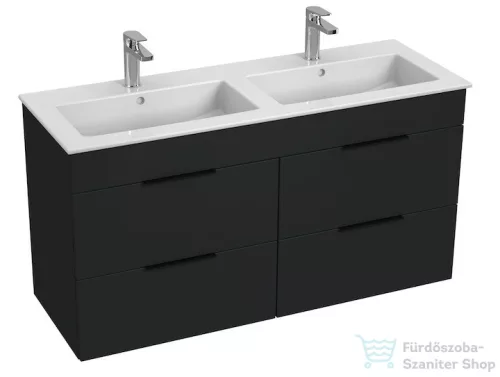 Jika Cube 120 cm-es dupla mosdó és 4 fiókos alsószekrény kombináció,antracit H4536621763521