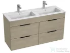 Jika Cube 120 cm-es dupla mosdó és 4 fiókos alsószekrény kombináció,kőris H4536621765141
