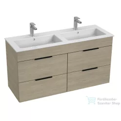   Jika Cube 120 cm-es dupla mosdó és 4 fiókos alsószekrény kombináció,kőris H4536621765141