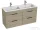 Jika Cube 120 cm-es dupla mosdó és 4 fiókos alsószekrény kombináció,kőris H4536621765141