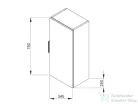 Jika CUBE 75x34,5x25 cm-es, 1 ajtós középmagas szekrény, jobbos/balos, matt antracit H4537111763521