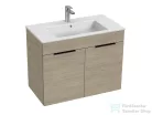 Jika CUBE 79x42,2 cm-es mosdó és 2 ajtós alsószekrény kombináció, kőris H4537521765141