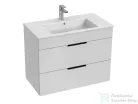 Jika CUBE 79x42,2 cm-es mosdó és 2 fiókos alsószekrény kombináció, matt/selyemfényű fehér H4537621763001