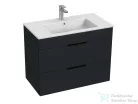 Jika CUBE 79x42,2 cm-es mosdó és 2 fiókos alsószekrény kombináció, matt antracit H4537621763521