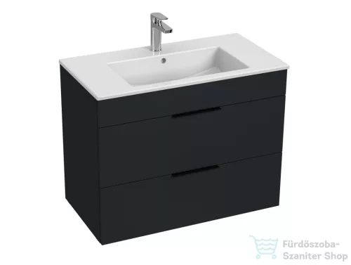 Jika CUBE 79x42,2 cm-es mosdó és 2 fiókos alsószekrény kombináció, matt antracit H4537621763521