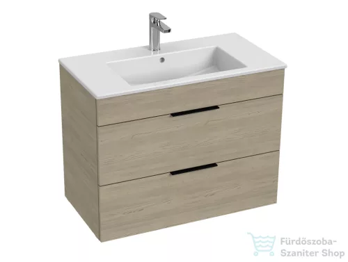 Jika CUBE 79x42,2 cm-es mosdó és 2 fiókos alsószekrény kombináció, kőris H4537621765141