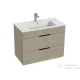Jika CUBE 79x42,2 cm-es mosdó és 2 fiókos alsószekrény kombináció, kőris H4537621765141