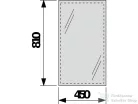 Jika CLEAR 45x81 cm-es tükör alumínium kerettel, H4557011731441