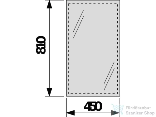 Jika CLEAR 45x81 cm-es tükör alumínium kerettel, H4557011731441