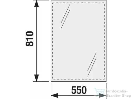 Jika CLEAR 55x81 cm-es tükör alumínium kerettel, H4557111731441