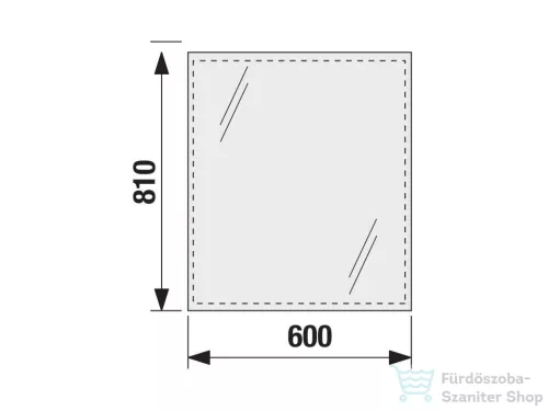Jika CLEAR 60x81 cm-es tükör alumínium kerettel, H4557211731441