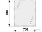 Jika CLEAR 70x81 cm-es tükör alumínium kerettel, H4557311731441