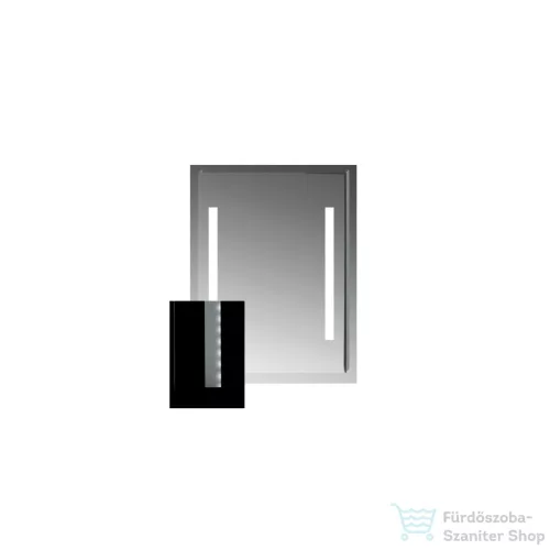 Jika CLEAR 100x81 cm-es tükör alumínium kerettel, LED világítással, kapcsoló nélkül, 5 mm-es éltöréssel, H4557651731441