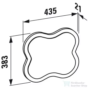Laufen Florakids Tükör, virág alakú H4616010034691 ( 461601 )