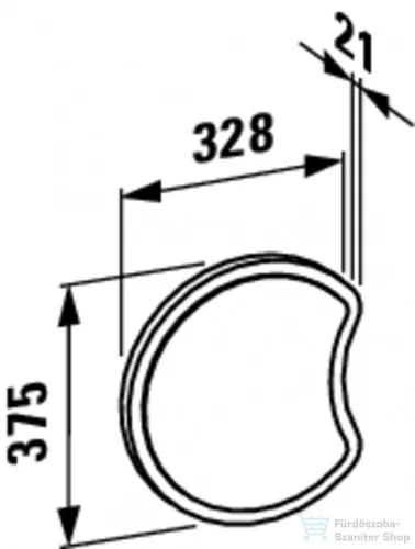 Laufen Florakids Tükör, "Hernyó test" szegmens formájában H4616120034721 ( 461612 )