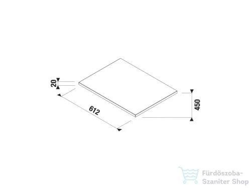 Jika MIO N 61,2x45 cm-es mosdópult kivágás nélkül, Mio N szekrényhez, kőris H46J7120003421