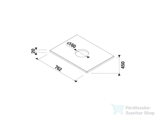 Jika MIO N 76,2x45 cm-es mosdópult kivágással, Mio N szekrényhez, kőris H46J7130013421