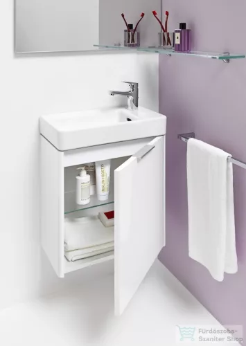 Laufen Pro S alsószekrény, jobbos ajtóval, balos polcokkal, 815954 tip. mosdóhoz, Matt fehér H4830020954631 ( 483002 )