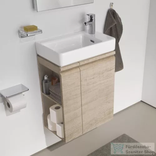 Laufen Pro S 47x27x5x60 cm-es 1 ajtós alsószekrény H815954 mosdóhoz jobbos ajtóval,bal oldali polccal,világos tölgy H4830020954791