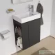 Laufen Pro S 47x27x5x60 cm-es 1 ajtós alsószekrény H815954 mosdóhoz jobbos ajtóval,bal oldali polccal,grafit H4830020954801