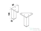 Jika LYRA PLUS 10,6 cm-es bútorláb (1 pár), króm H4944010390001