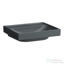   Laufen MEDA 55x46 cm-es falra/bútorra szerelhető mosdó túlfolyó és csaplyuk nélkül,matt grafit H8101127581121