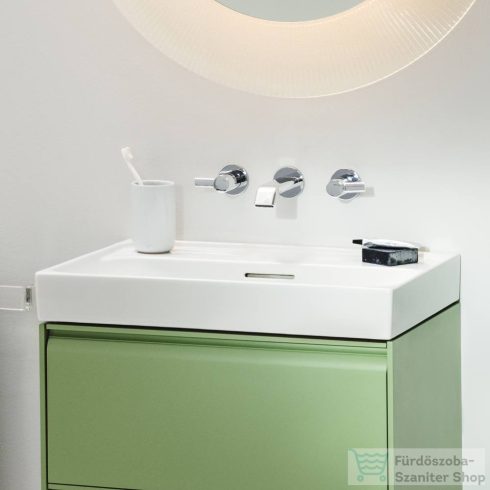 Laufen MEDA 60x46 cm-es falra/bútorra szerelhető mosdó csaplyuk nélkül,LCC bevonattal,fehér H8101134001091