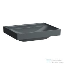   Laufen MEDA 60x46 cm-es falra/bútorra szerelhető mosdó csaplyuk és túlfolyó nélkül,matt grafit H8101137581121