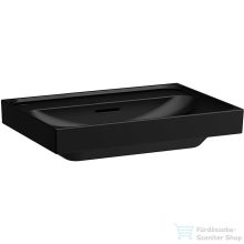   Laufen MEDA 65x46 cm-es falra/bútorra szerelhető mosdó csaplyuk nélkül,matt fekete H8101147161091