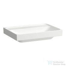   Laufen MEDA 65x46 cm-es falra/bútorra szerelhető mosdó csaplyuk és túlfolyó nélkül,matt fehér H8101147571121