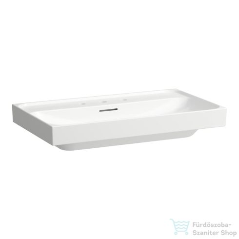 Laufen MEDA 80x46 cm-es falra/bútorra szerelhető mosdó 3 csaplyukkal, fehér H8101170001081
